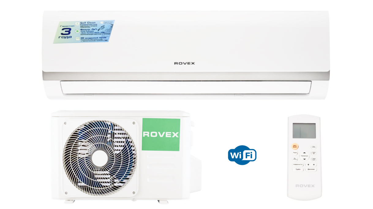 

Кондиционер ROVEX Trend RS-09MDX1 Сплит-система, Белый, RS-09MDX1