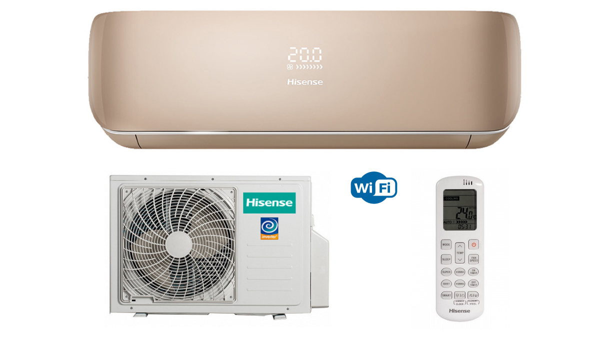 

Кондиционер Hisense Premium CHAMPAGNE SUPER DC Inverter AS-10UW4SVETG107G(С)/AS-10UW4SVETG107W(С) Сплит-система, Золотой, AS-10UW4SVETG107G(С)/AS-10UW4SVETG107W(С)