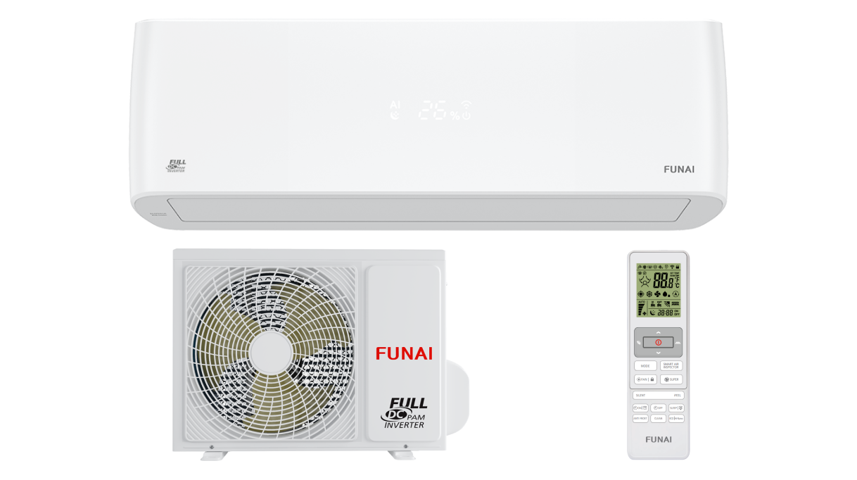 

Кондиционер FUNAI EMPEROR DC Inverter RACI-EM25HP.D03/S/RACI-EM25HP.D03/U Сплит-система, Белый, RACI-EM25HP.D03/S/RACI-EM25HP.D03/U