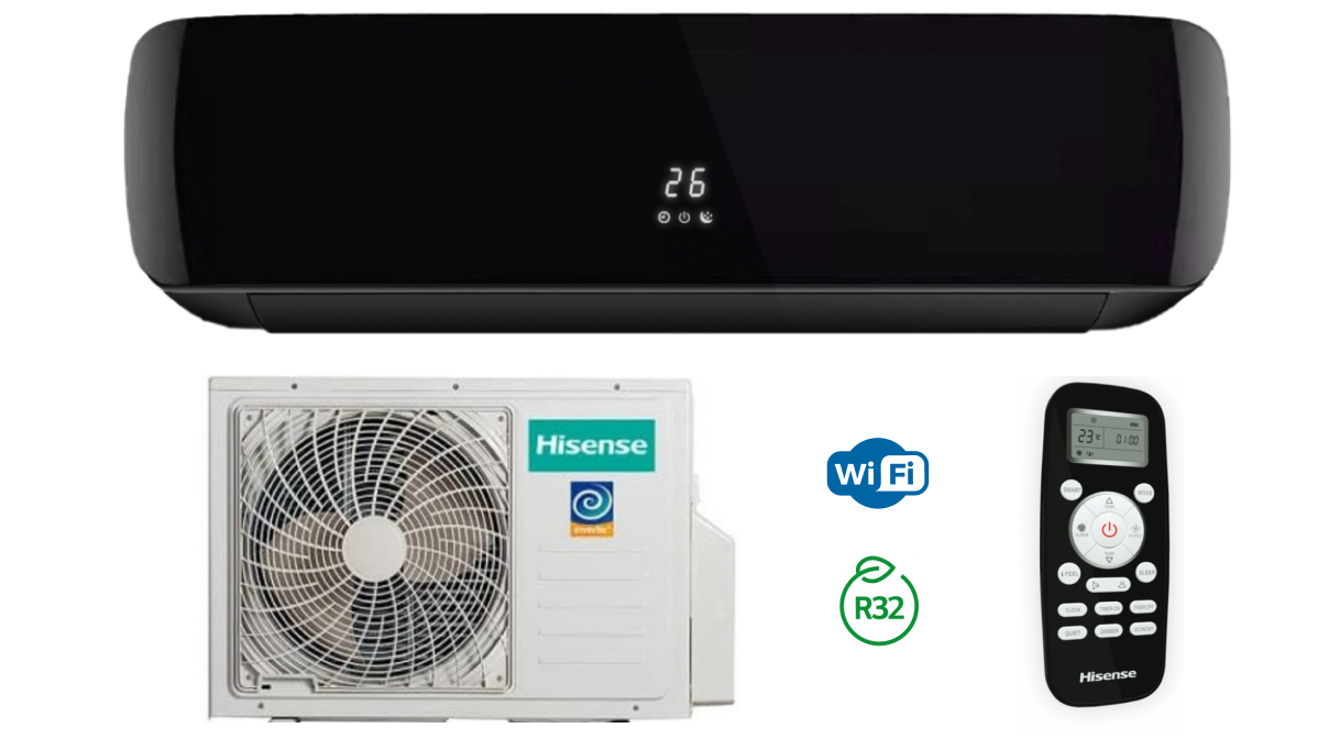 

Кондиционер Hisense BLACK CRYSTAL DC Inverter AS-13UW4RYDTG03BG/AS-13UW4RYDTG03BW Сплит-система, Черный, AS-13UW4RYDTG03BG/AS-13UW4RYDTG03BW